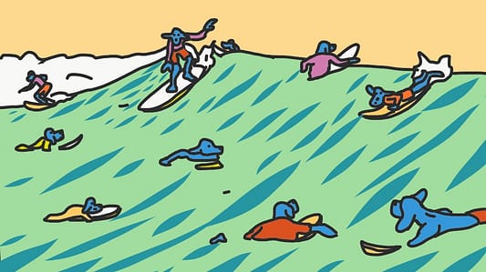 Foule au large - copyright Fabrice Rehel