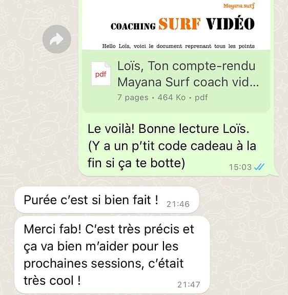 Coaching Surf En Ligne Mayana Surf Témoignage Lois