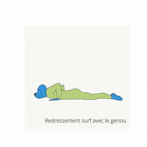 Redressement surf avec le genou