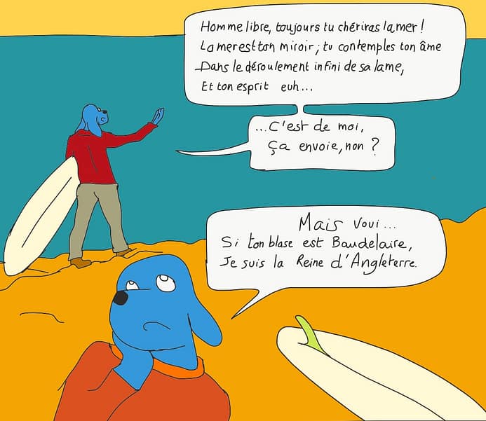 surfeurs, planche de surf et poésie...
