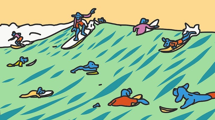 Foule au large - copyright Fabrice Rehel