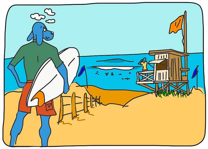 le meilleur peak? Juste dans la zone de bain!