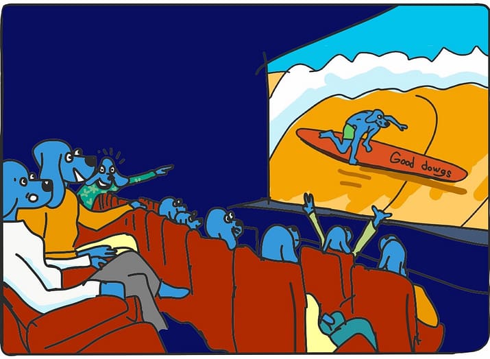 The good surf movie projection La folie des projection surf au cinoche