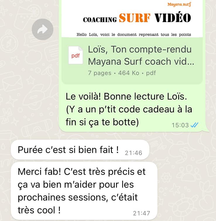 Coaching Surf En Ligne Mayana Surf Témoignage Lois