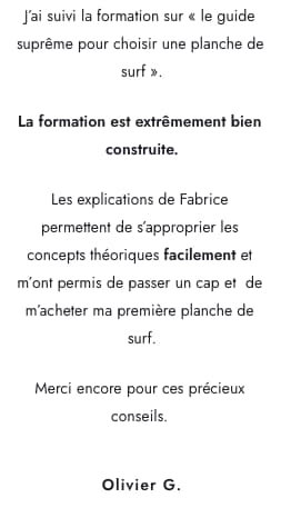 Mayana Surf, guide pour choisir sa planche de surf, Olivier