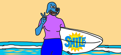 Smiling surfergirl - Copyright Fabrice Rehel Mayana surf Good dowgs
