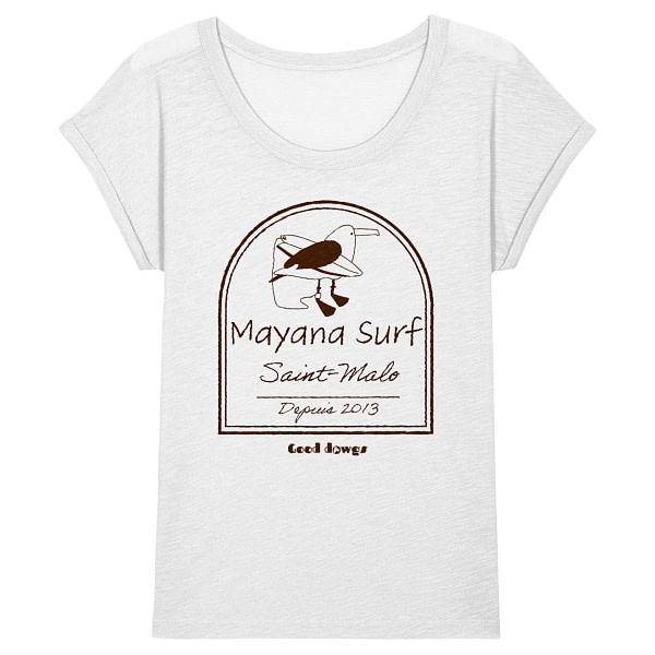 T-shirt Femme Slub Mayanasurf Goéland Brown