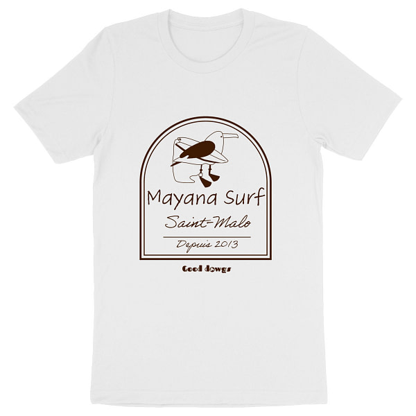 T-shirt unisexe épais Mayana Surf Goéland brown